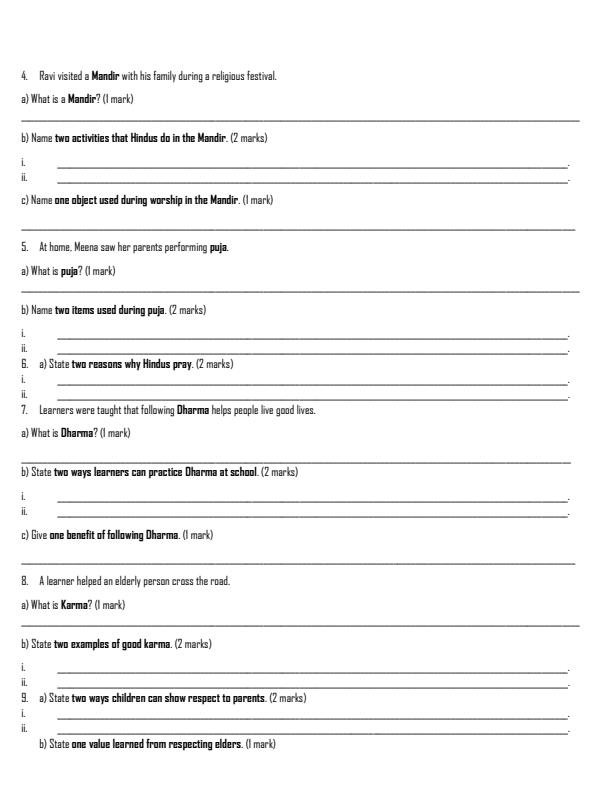 Preview page Grade-6-Hindu-Religious-Education-Term-2-Opener-Exam-2026_5584_1.jpg
