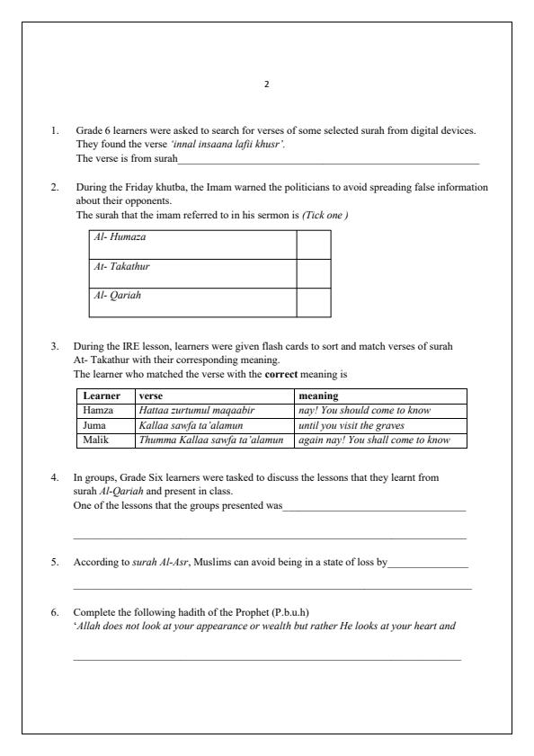 Preview page Grade-6-IRE-Mid-Term-2-Exam-2025_4217_1.jpg