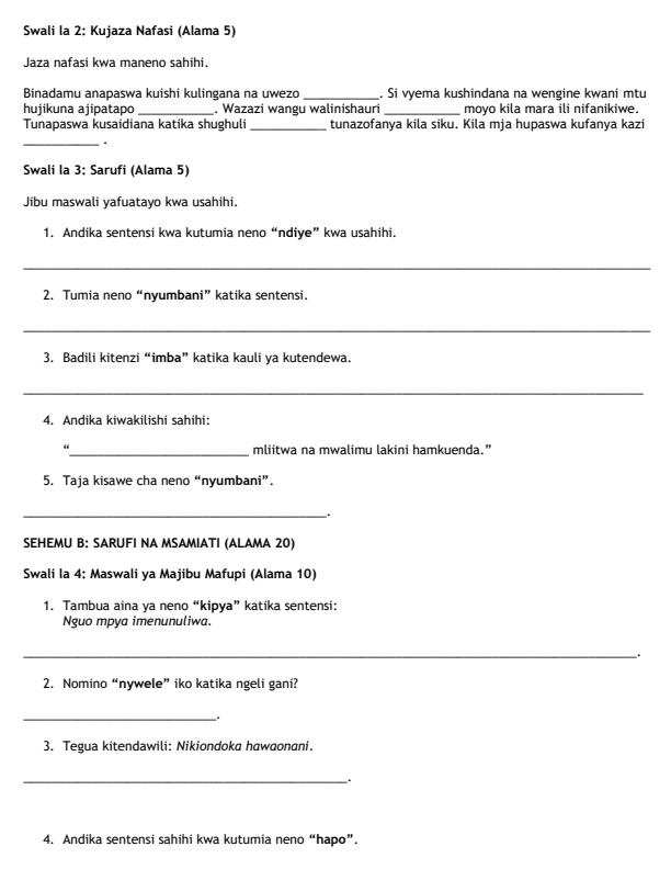 Preview page Grade-6-Kiswahili--Lugha-Mid-Term-2-Exam-2026_5856_1.jpg