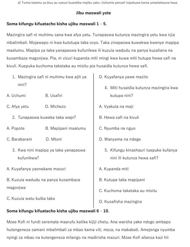 Preview page Grade-6-Kiswahili-End-of-Term-2-Exam-2025_4376_1.jpg