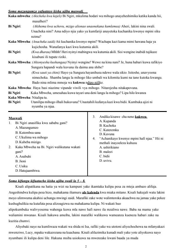 Preview page Grade-6-Kiswahili-End-of-Term-3-KPSEA-Prediction-Exam-2025_4835_1.jpg