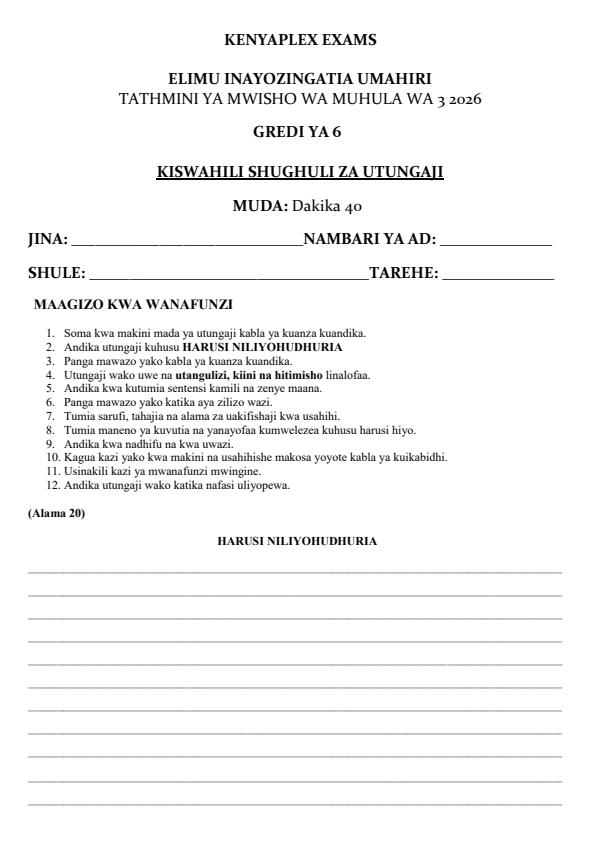 Preview page Grade-6-Kiswahili-Insha-End-Term-3-Set-2-Exam-2026_7117_0.jpg