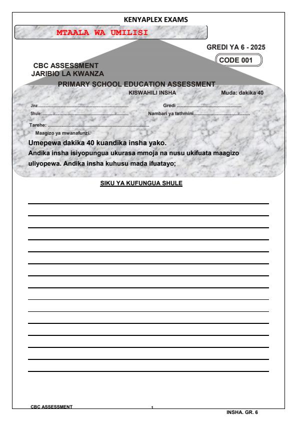 Preview page Grade-6-Kiswahili-Insha-Term-1-Opener-Exam-2025_3532_0.jpg
