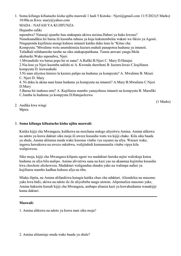 Preview page Grade-6-Kiswahili-Term-2-Opener-Exam-2024_2448_1.jpg