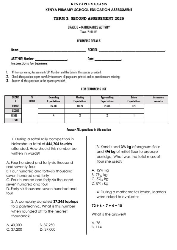 Preview page Grade-6-Mathematics-Activity-End-Term-3-Exam-2026_6880_0.jpg