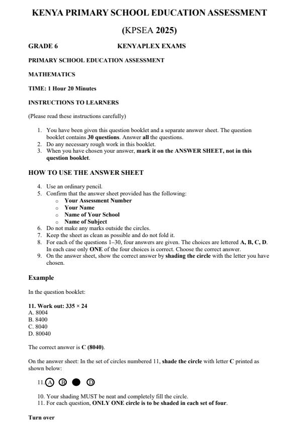 Preview page Grade-6-Mathematics-End-of-Term-3-KPSEA-Prediction-Exam-2025_4834_0.jpg