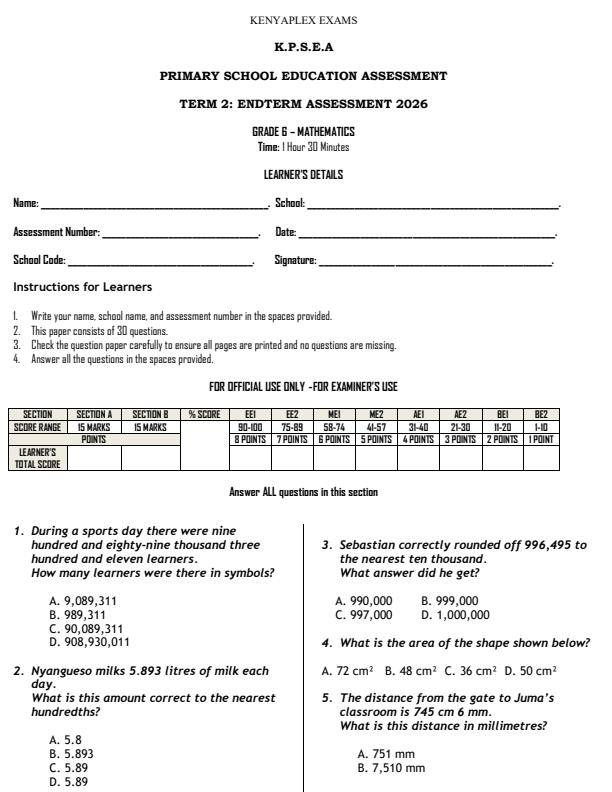 Preview page Grade-6-Mathematics-July-Assessment-Examination-2026_6298_0.jpg