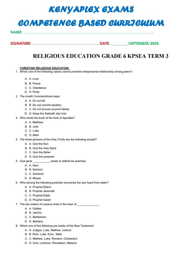 Preview page Grade-6-Religious-Education-Mid-Term-3-Exam-2024_3172_0.jpg
