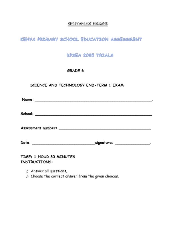 Preview page Grade-6-Science-and-Technology-End-of-Term-1-Examination-2025_3799_0.jpg
