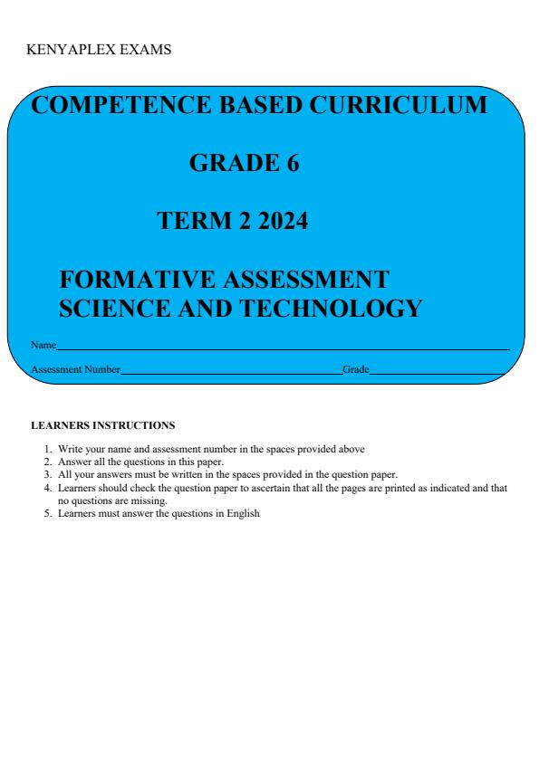 Preview page Grade-6-Science-and-Technology-Term-2-Opener-Exam-2024_2476_0.jpg