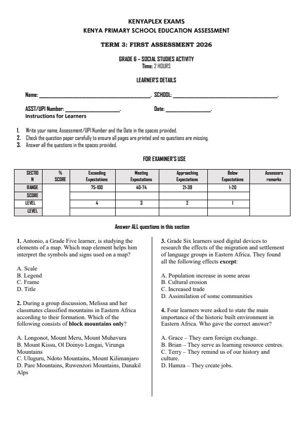 Preview page Grade-6-Social-Studies-Activity-Term-3-Opener-Exam-2026_6468_0.jpg