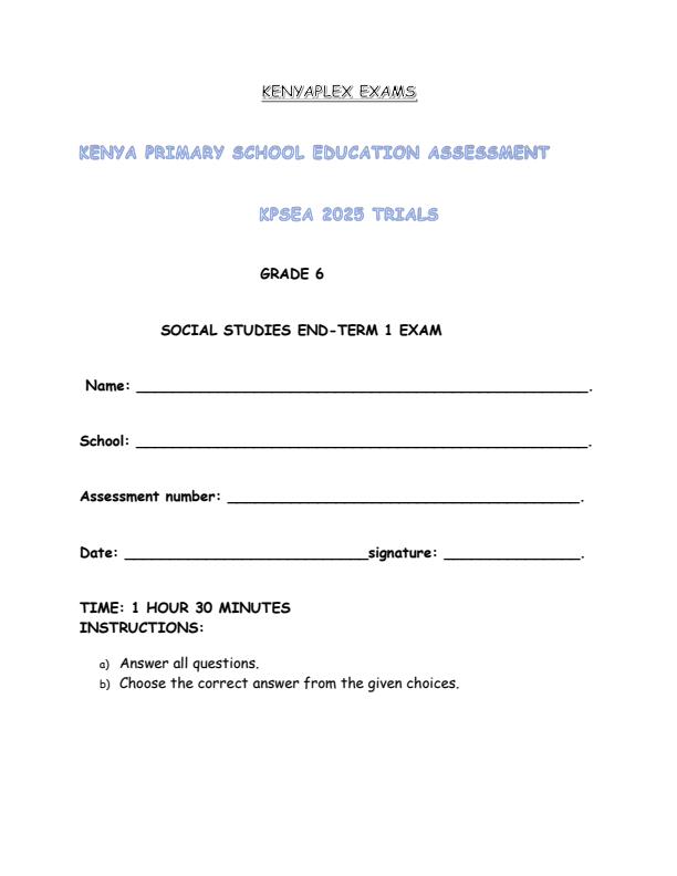 Preview page Grade-6-Social-Studies-End-of-Term-1-Examination-2025_3800_0.jpg