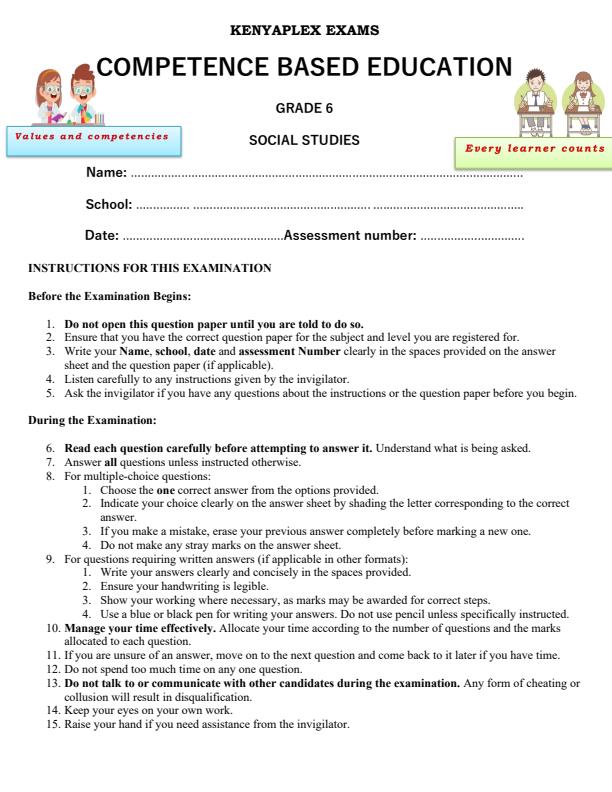 Preview page Grade-6-Social-Studies-End-of-Term-2-Exam-2025_4379_0.jpg