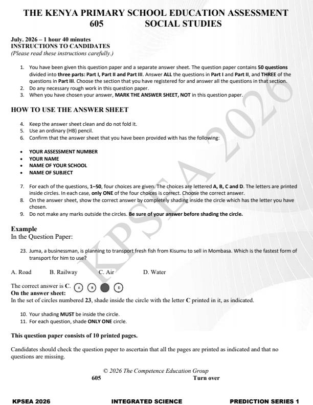 Preview page Grade-6-Social-Studies-KPSEA-Prediction-Exam-2026_6361_0.jpg