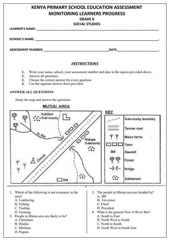 Preview page Grade-6-Social-Studies-Opener-Exam-2016_4970_0.jpg