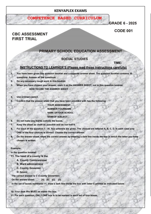 Preview page Grade-6-Social-Studies-Term-1-Opener-Exam-2025_3537_0.jpg