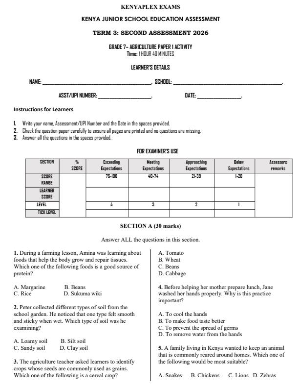 Preview page Grade-7-Agriculture-End-Term-3-Exam-2026_6772_0.jpg