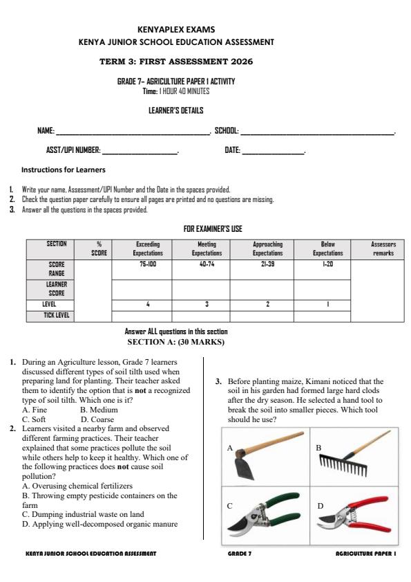 Preview page Grade-7-Agriculture-Paper-1-Activity-Term-3-Opener-Exam-2026_6497_0.jpg