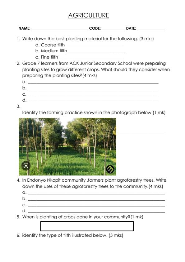 Preview page Grade-7-Agriculture-Term-1-Opener-Exam-2024-Set-2_1900_0.jpg