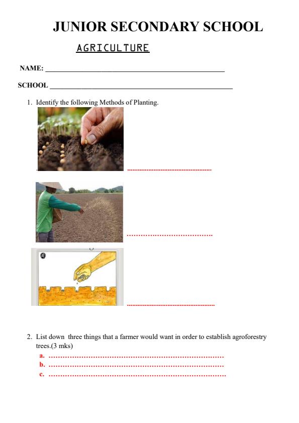 Preview page Grade-7-Agriculture-Term-1-Opener-Exam-2024_1899_0.jpg