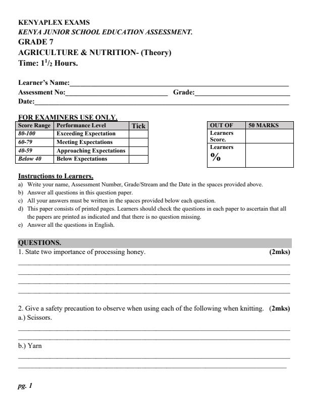 Preview page Grade-7-Agriculture-and-Nutrition-End-of-Term-3-Examination-2024_3375_0.jpg