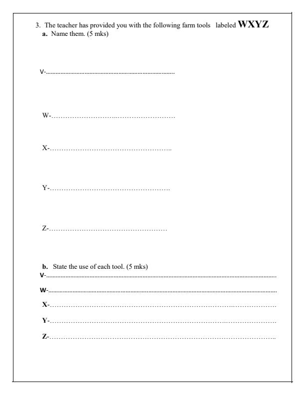 Preview page Grade-7-Agriculture-and-Nutrition-Practical-Mid-Term-1-Exam-2024_2126_2.jpg