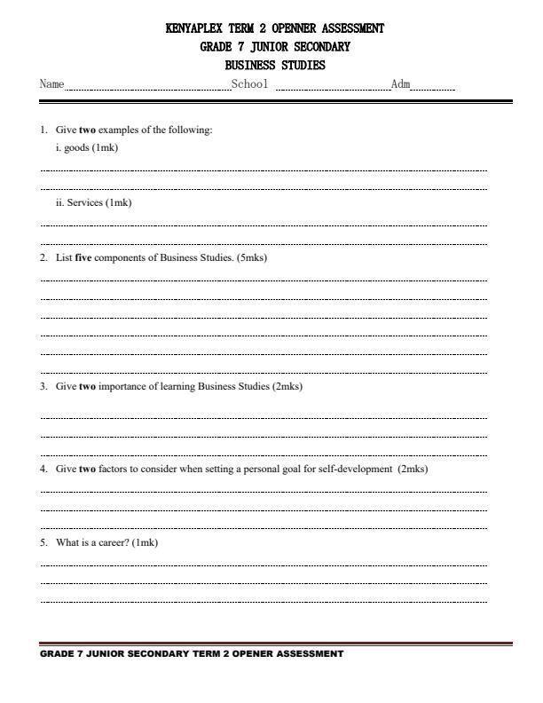 Preview page Grade-7-Business-Studies-Term-2-Opener-Examination-2023_1635_0.jpg