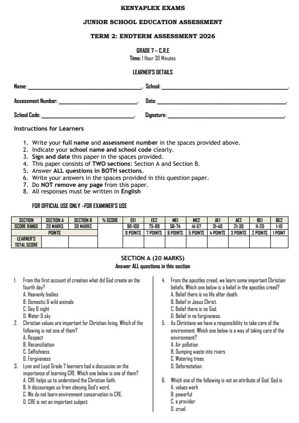Preview page Grade-7-CRE-End-Term-2-Exam-2026_6081_0.jpg