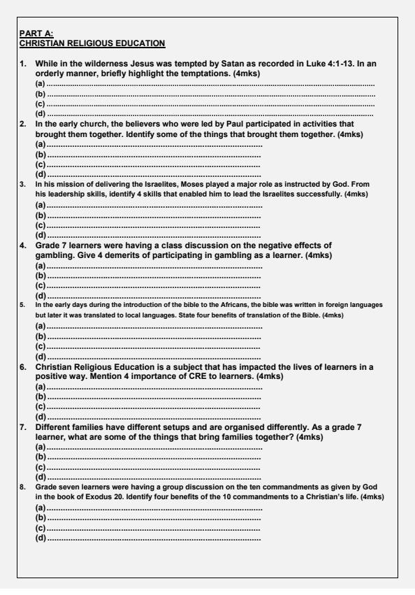 Preview page Grade-7-CRE-Mid-Term-1-Exam-2025_3615_1.jpg