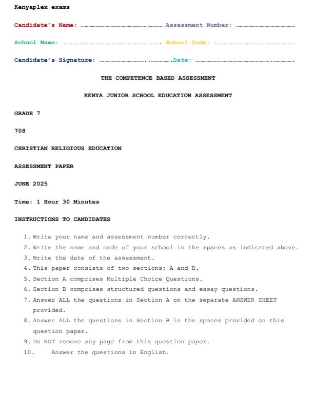 Preview page Grade-7-CRE-Mid-Term-2-Exam-2025_4148_0.jpg