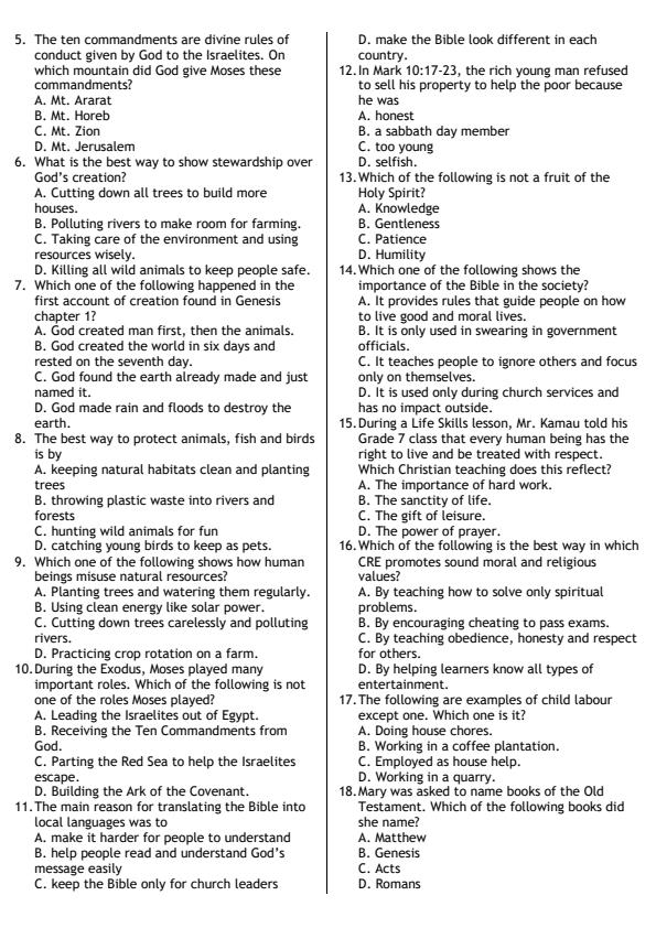 Preview page Grade-7-CRE-Mid-Term-2-Exam-2026_5862_1.jpg