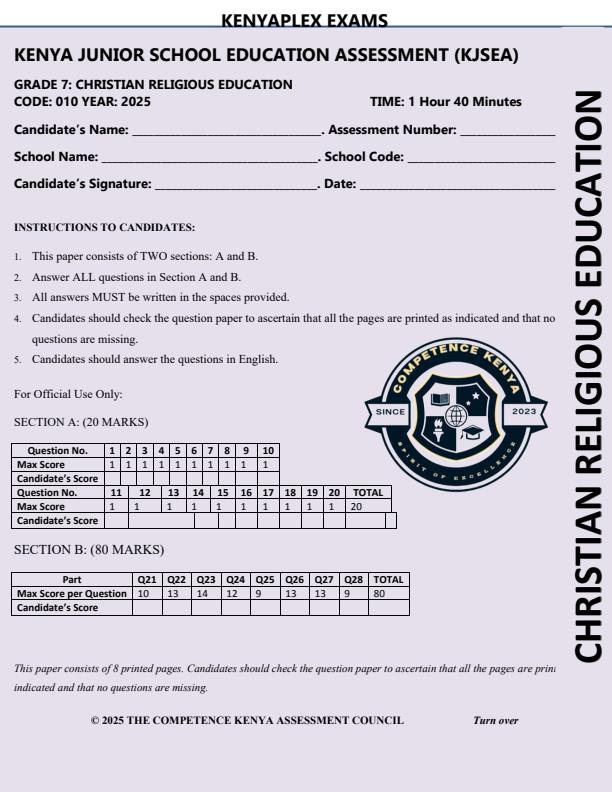 Preview page Grade-7-CRE-Mid-Term-3-Exam-2025_4655_0.jpg