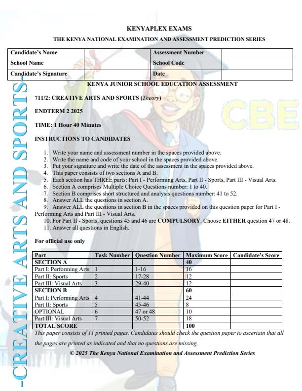 Preview page Grade-7-Creative-Arts-and-Sports-End-of-Term-2-Exam-2025_4384_0.jpg