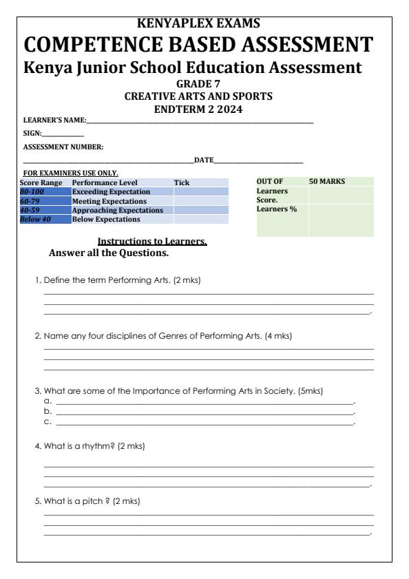 Preview page Grade-7-Creative-Arts-and-Sports-End-of-Term-2-Examination-2024_2799_0.jpg