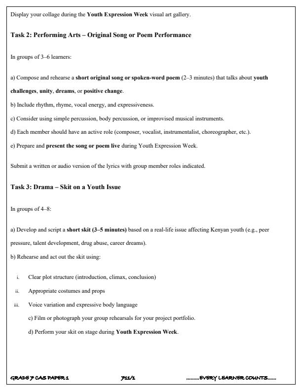 Preview page Grade-7-Creative-Arts-and-Sports-Paper-1-Term-3-Opener-Exam-2025_4529_2.jpg