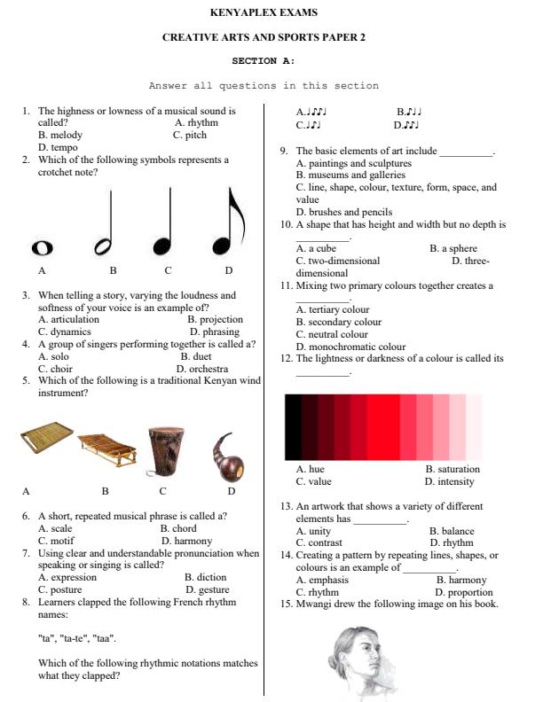 Preview page Grade-7-Creative-Arts-and-Sports-Paper-2-End-Term-3-Exam-2026_6774_0.jpg