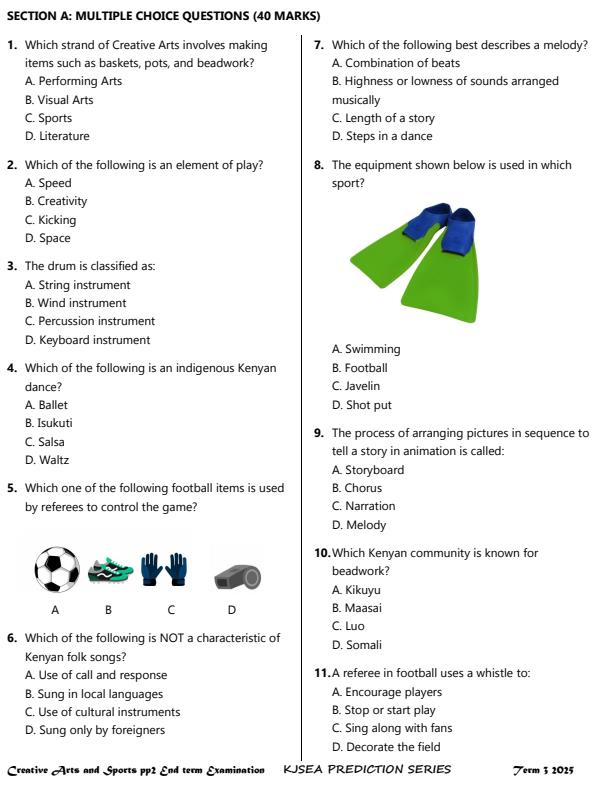 Preview page Grade-7-Creative-Arts-and-Sports-Paper-2-End-of-Term-3-Exam-2025_4803_1.jpg