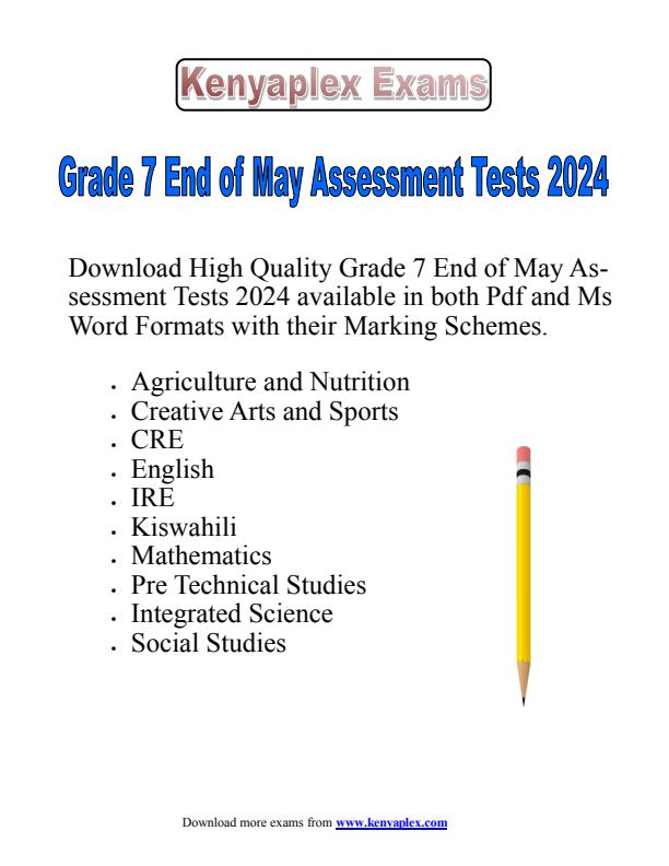 Preview page Grade-7-End-of-May-Assessment-Tests-2024--Set_2553_0.jpg