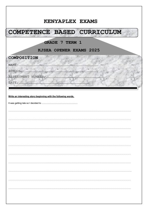 Preview page Grade-7-English-Composition-Term-1-Opener-Exam-2025_3450_0.jpg