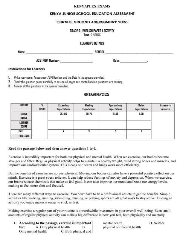 Preview page Grade-7-English-Paper-1-Activity-End-Term-3-Exam-2026_6775_0.jpg