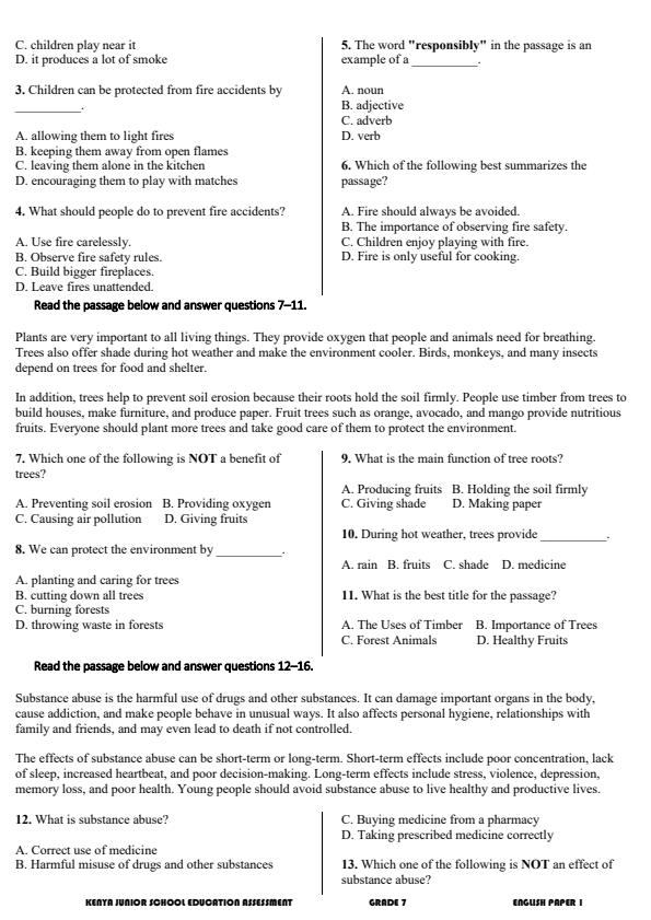 Preview page Grade-7-English-Paper-1-Activity-Term-3-OPener-Exam-2026_6502_1.jpg