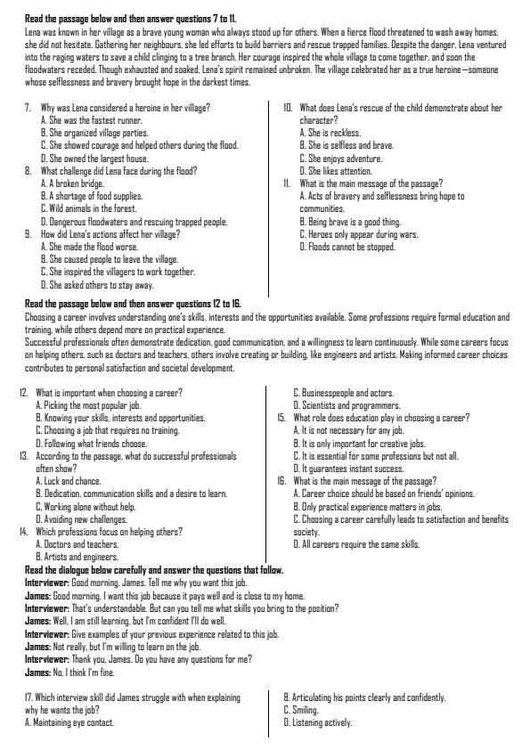 Preview page Grade-7-English-Paper-1-End-Term-2-Exam-2026_6083_1.jpg