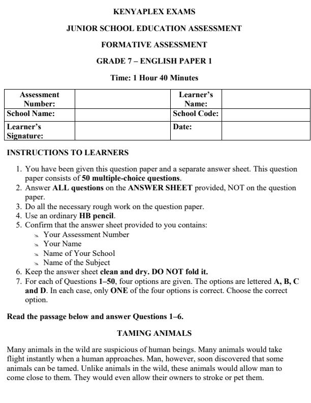 Preview page Grade-7-English-Paper-1-End-Term-3-Set-2-Exam-2026_7190_0.jpg