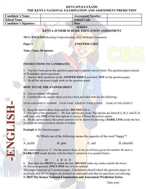 Preview page Grade-7-English-Paper-1-End-of-Term-2-Exam-2025_4386_0.jpg