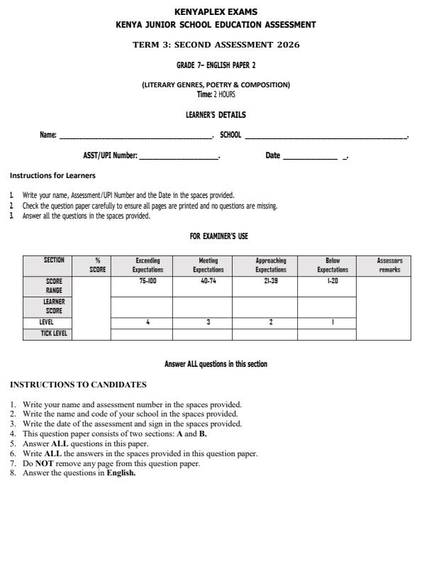 Preview page Grade-7-English-Paper-2-End-Term-3-Exam-2026_6776_0.jpg