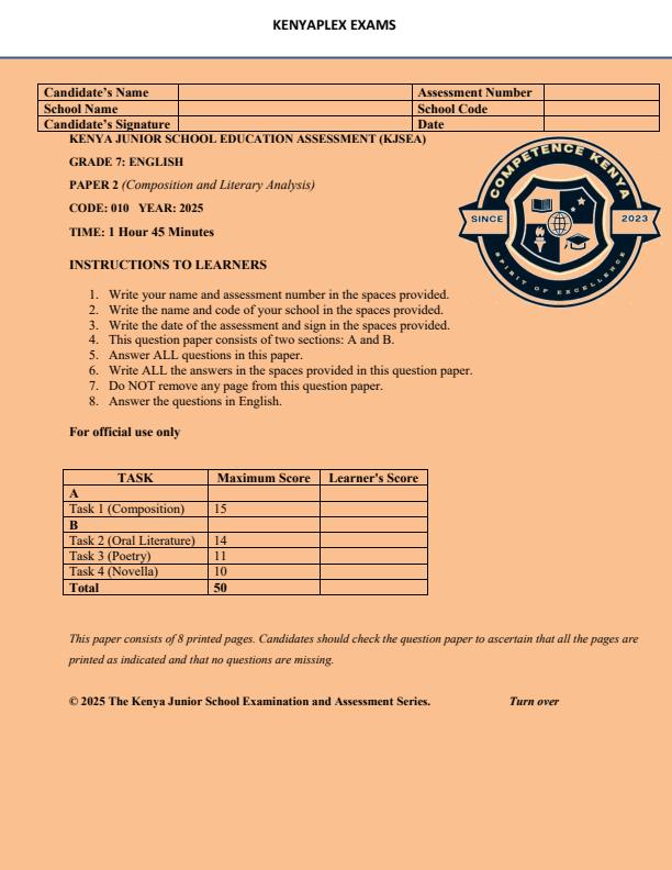 Preview page Grade-7-English-Paper-2-Mid-Term-3-Exam-2025_4659_0.jpg
