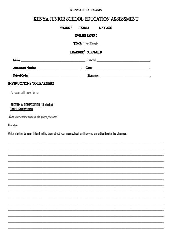 Preview page Grade-7-English-Paper-2-Term-2-Opener-Exam-2026_5596_0.jpg