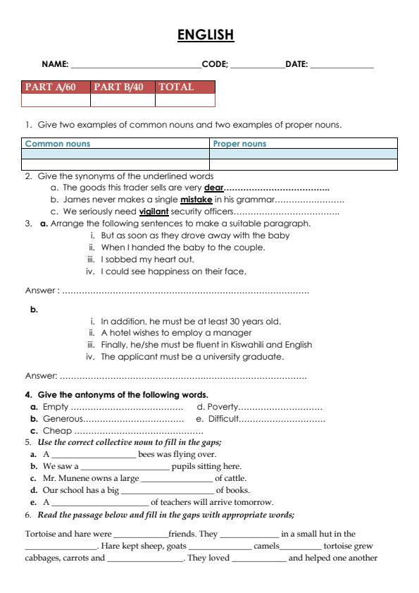 Preview page Grade-7-English-Term-1-Opener-Exam-2024-Set-2_1907_0.jpg