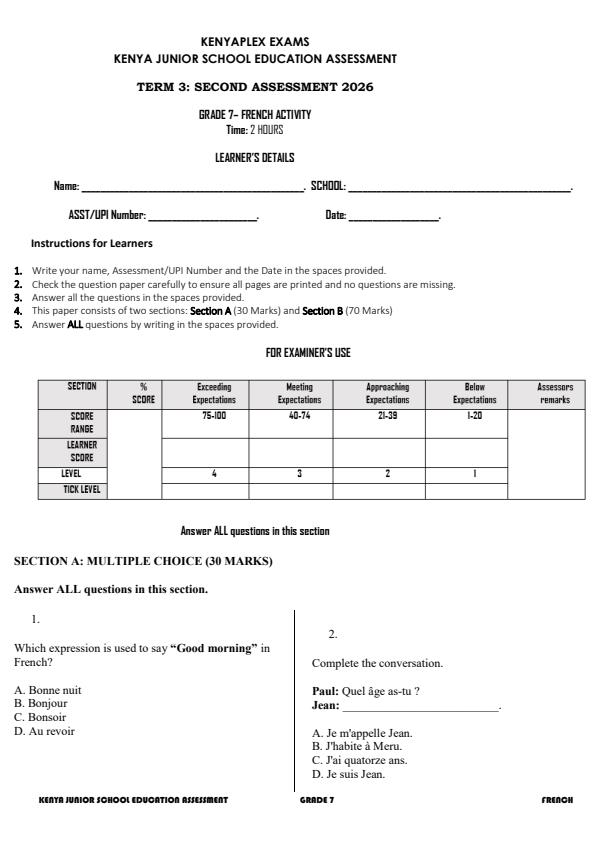 Preview page Grade-7-French-Activity-End-Term-3-Exam-2026_6777_0.jpg