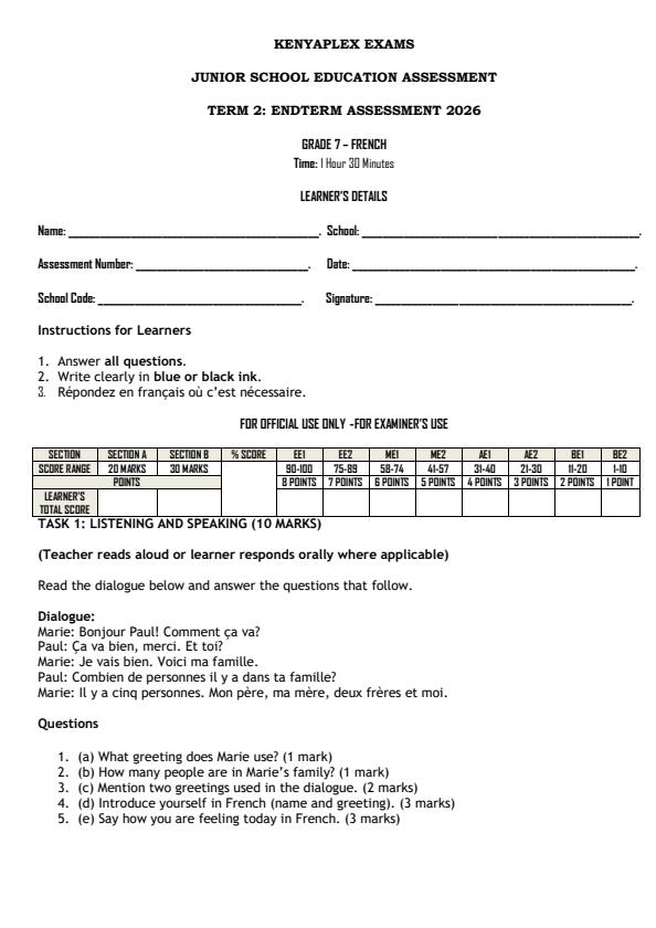 Preview page Grade-7-French-End-Term-2-Exam-2026_6085_0.jpg